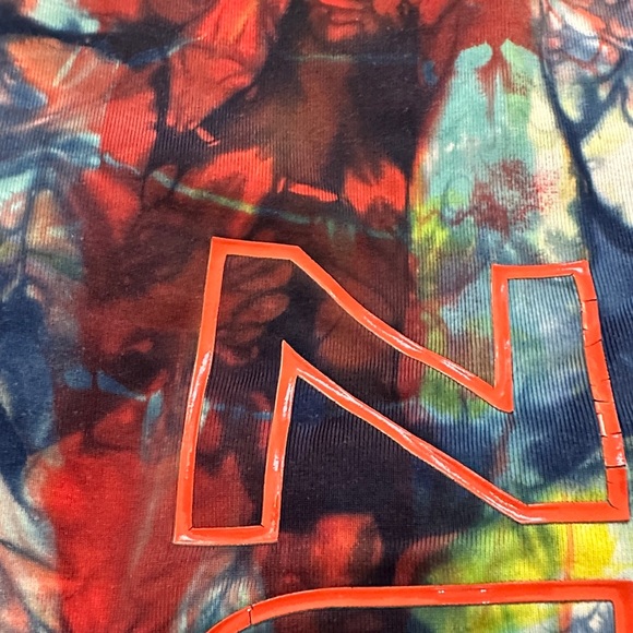 Zumba Fitness Multicolor Tie-Dye Leggings with Navy Accents - Picture 6 of 10